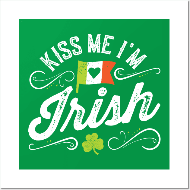 Kiss Me I'm Irish Wall Art by Tingsy